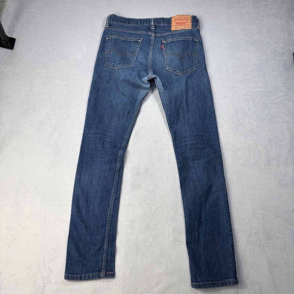 Levi's 510 Jeans Men's Size 32x32 Actual 32X 27.5 Blue Slim. - Picture 3 of 13